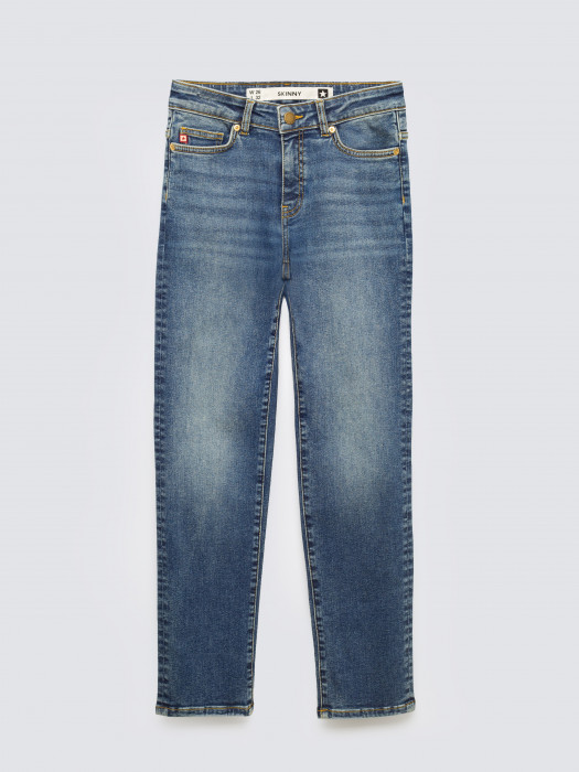 Mid rise skinny džínsy ADELA CROPPED 296